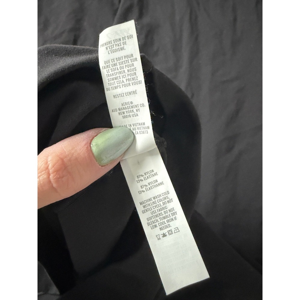 aerie Black Wide Leg Pants - Picture 2 of 7